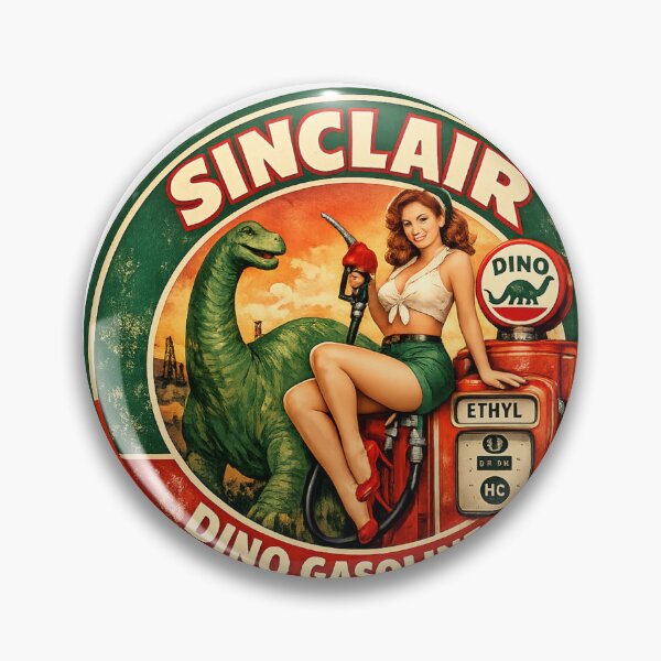 Item preview, Sinclair Dino Gasoline Pin Up Girl designed and sold by FutureTraveller.