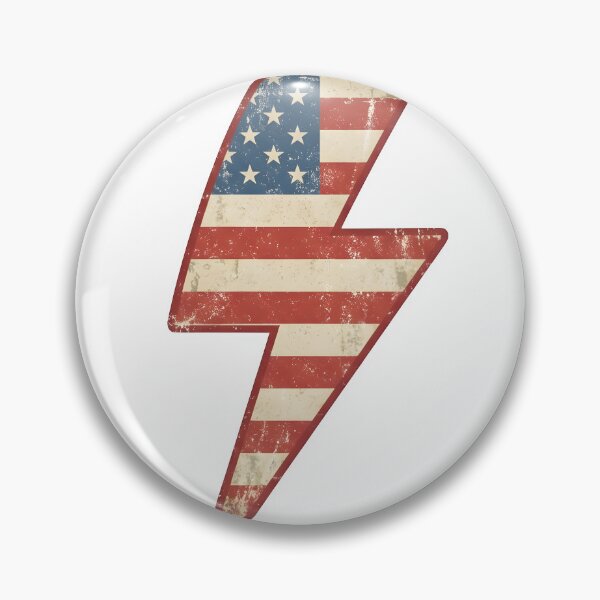 Item preview, Retro American Flag Lightning Bolt designed and sold by Byte-shirt.