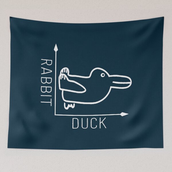 Item preview, Rabbit Duck Illusion - Math Graph Drawing Philosophy T-Shirt designed and sold by EugeneGood.