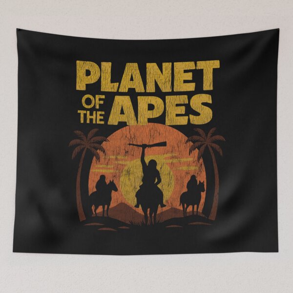 Item preview, Primate Revolution Sunset Retro Sci Fi Classic T-Shirt designed and sold by RRMadeArt.