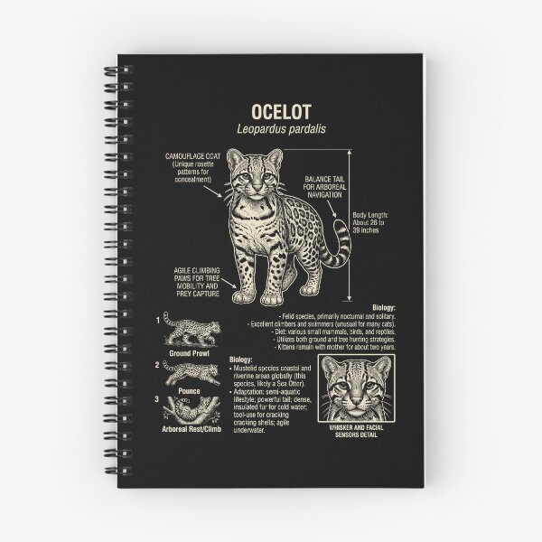 Item preview, Ocelot Scientific Anatomy Biology Animal Lover designed and sold by Kimberley King Art  King Art.