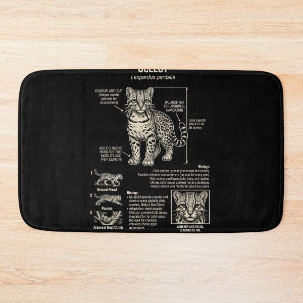 Item preview, Ocelot Scientific Anatomy Biology Animal Lover designed and sold by Kimberley King Art  King Art.