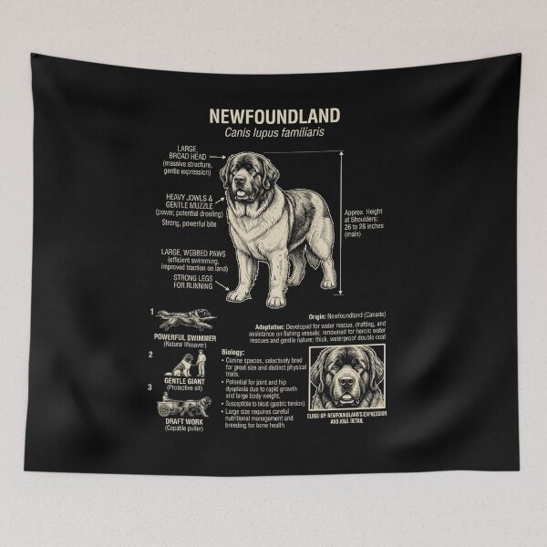 Item preview, Newfoundland Scientific Anatomy Biology Dog Lover designed and sold by Kimberley King Art  King Art.