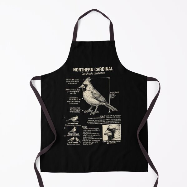 Item preview, Northern Cardinal Scientific Anatomy Ornithology Animal Lover designed and sold by Kimberley King Art King Art.