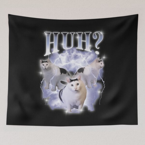 Item preview, Huh Cat Meme Vintage Bootleg Funny Cat Classic T-Shirt designed and sold by Animalfacts002.