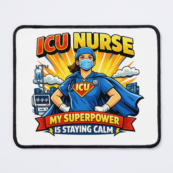 Item preview, ICU Nurse My Superpower Is Staying Calm - ICU nurse superhero humor designed and sold by DPBTees70.
