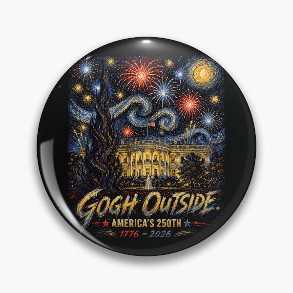 Item preview, Gogh Outside America's 250th 1776 2026 Starry Night USA designed and sold by elongatedjazz.