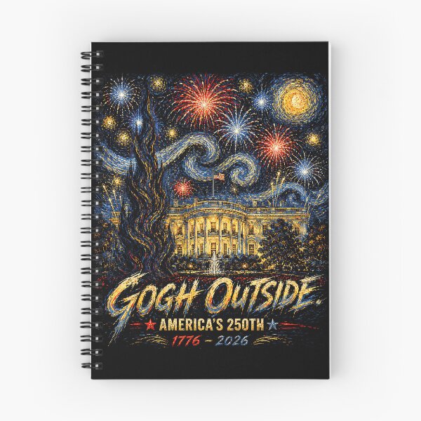 Item preview, Gogh Outside America's 250th 1776 2026 Starry Night USA designed and sold by elongatedjazz.