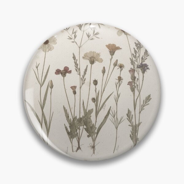 Item preview, Antique Pressed Wildflower Herbarium Plate designed and sold by PictorialWhimsy.