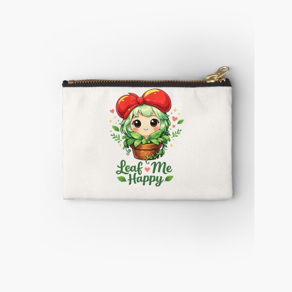 Item preview, Leaf Me Happy - Cute Kawaii Plant Girl designed and sold by BlackSector77.