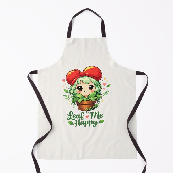 Item preview, Leaf Me Happy - Cute Kawaii Plant Girl designed and sold by BlackSector77.