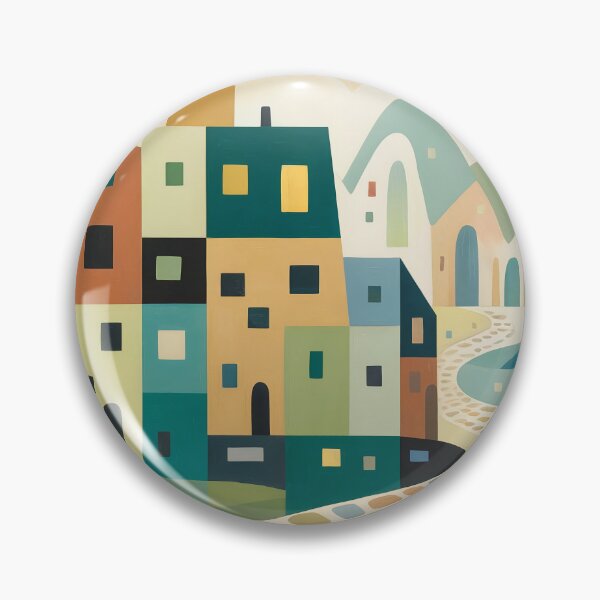 Item preview, Whimsical Geometric Cityscape – Paul Klee Inspired Abstract Village Art Print designed and sold by Tamas Das.