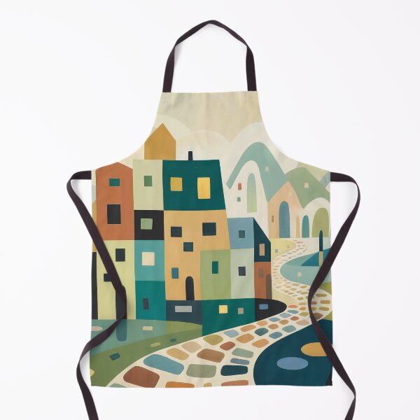 Item preview, Whimsical Geometric Cityscape – Paul Klee Inspired Abstract Village Art Print designed and sold by Tamas Das.