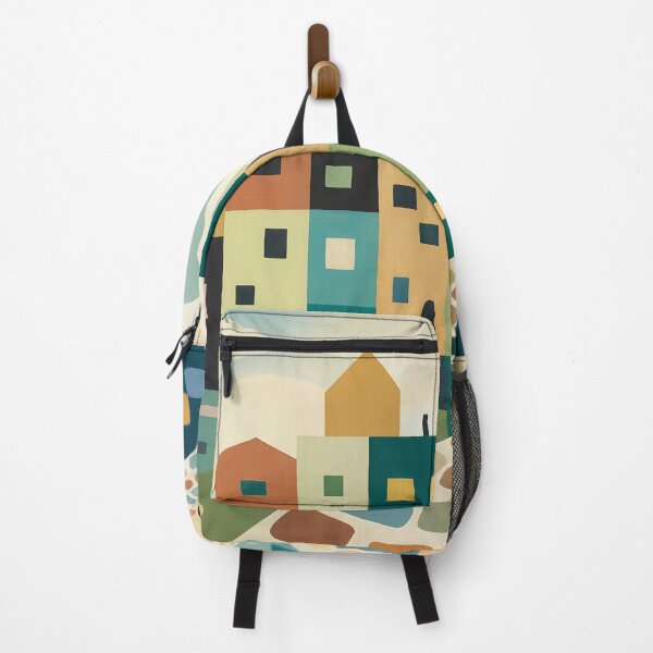 Item preview, Whimsical Geometric Cityscape – Paul Klee Inspired Abstract Village Art Print designed and sold by Tamas Das.