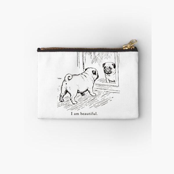 Item preview, I Am Beautiful Pug Self Love Affirmation Vintage Art designed and sold by haitrieuic96.