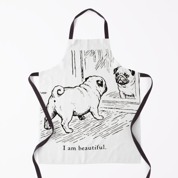 Item preview, I Am Beautiful Pug Self Love Affirmation Vintage Art designed and sold by haitrieuic96.