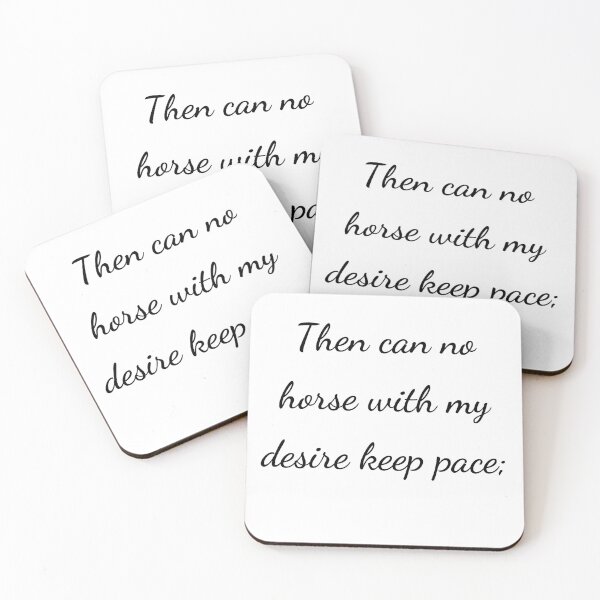 Item preview, "Then can no horse with my desire keep pace;" - handwriting black designed and sold by ariksworld.