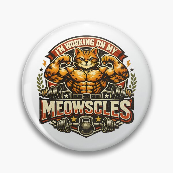 Item preview, Im Working On My Meowscles Cat, Fitness Humor, Funny Workout designed and sold by graphic-genie.