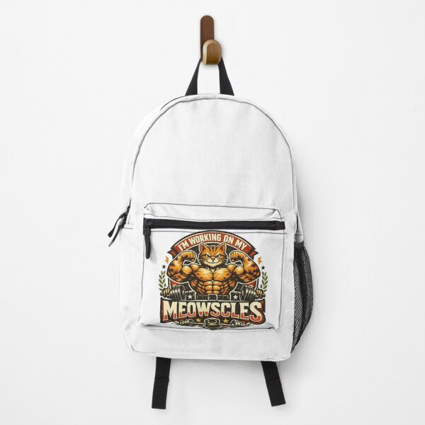 Item preview, Im Working On My Meowscles Cat, Fitness Humor, Funny Workout designed and sold by graphic-genie.