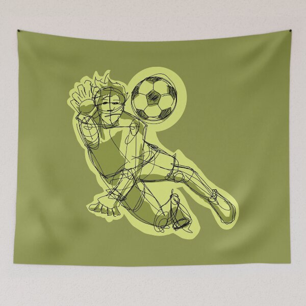 Item preview, Goalkeeper With green background  designed and sold by missmann.