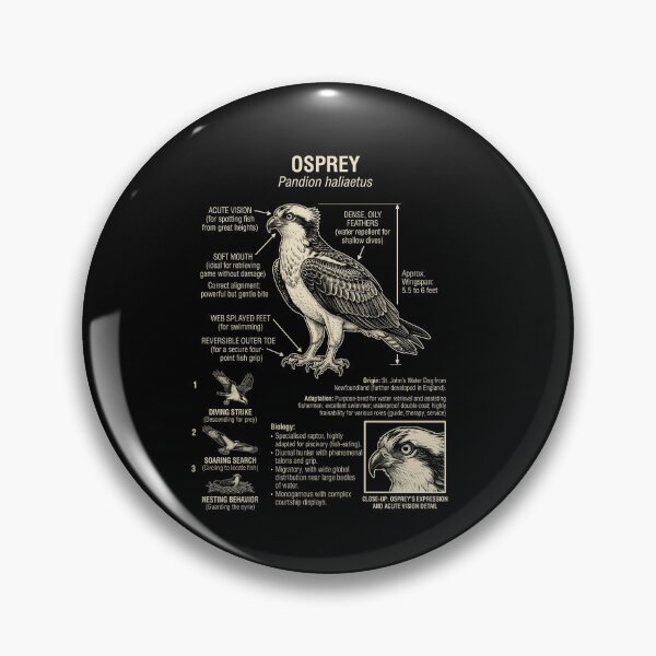 Item preview, Osprey Scientific Anatomy Ornithology Animal Lover designed and sold by Kimberley King Art  King Art.