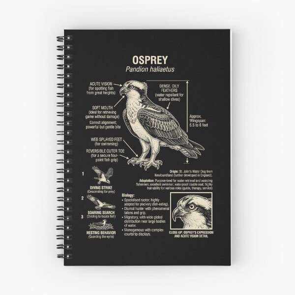 Item preview, Osprey Scientific Anatomy Ornithology Animal Lover designed and sold by Kimberley King Art  King Art.