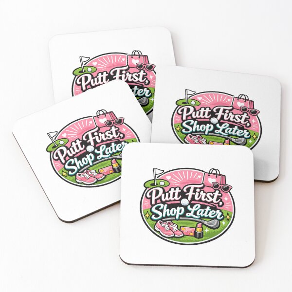 Item preview, Putt First, Shop Later - Ball markers for women golfers designed and sold by DPBTees70.