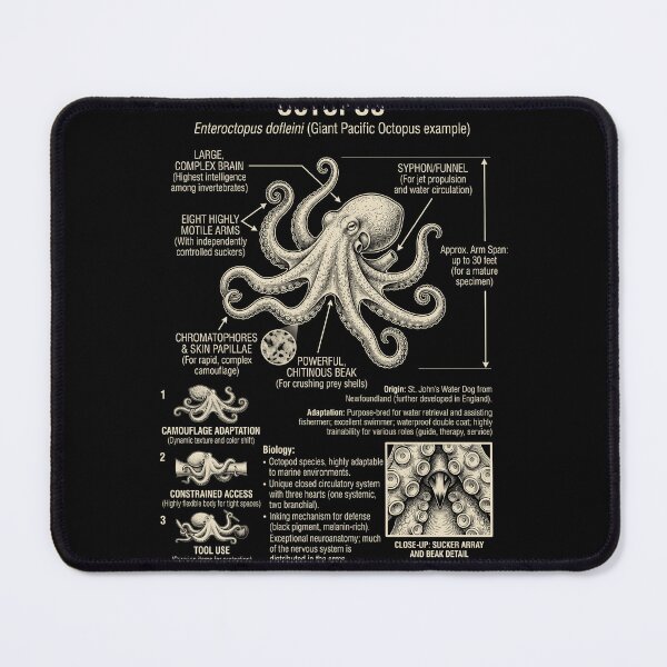 Item preview, Octopus Scientific Anatomy Biology Animal Lover designed and sold by Kimberley King Art  King Art.