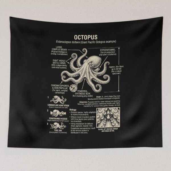 Item preview, Octopus Scientific Anatomy Biology Animal Lover designed and sold by Kimberley King Art  King Art.