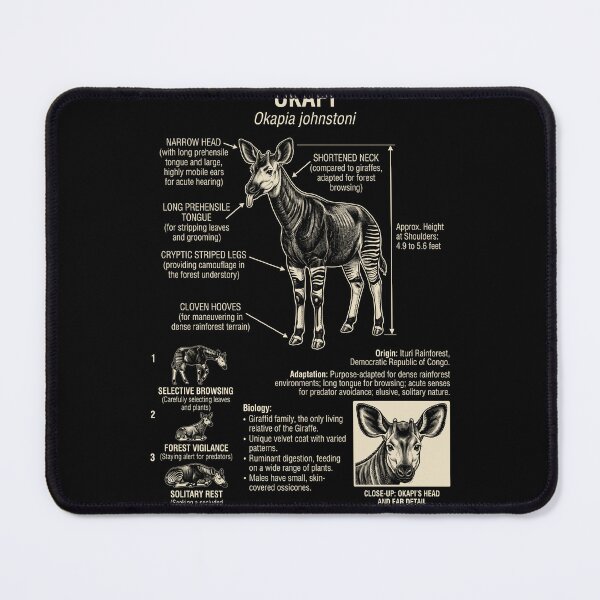 Item preview, Okapi Scientific Anatomy Biology Animal Lover designed and sold by Kimberley King Art King Art.