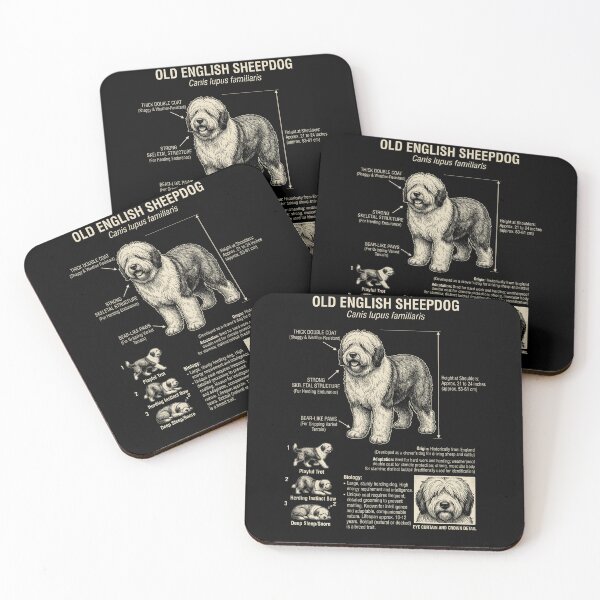 Item preview, Old English Sheepdog Scientific Anatomy Biology Dog Lover designed and sold by Kimberley King Art  King Art.