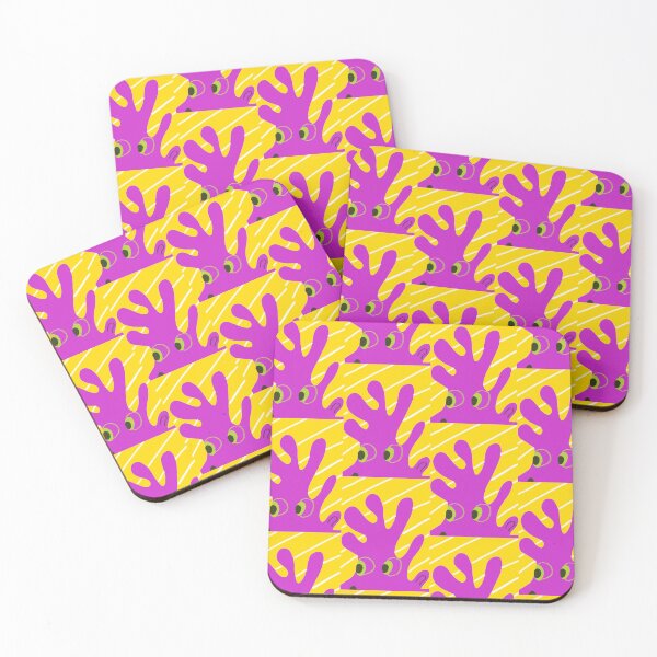 Item preview, Quirky Pink and Yellow Weird Abstract Character Print Art designed and sold by TheSnugGirl.