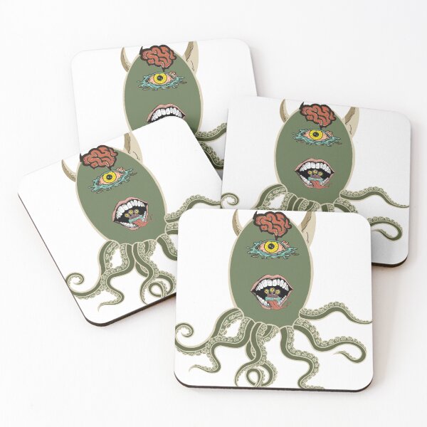 Item preview, Psychedelic Octopus Monster - Surreal Cyclops Brain Art designed and sold by Ioannaplz.