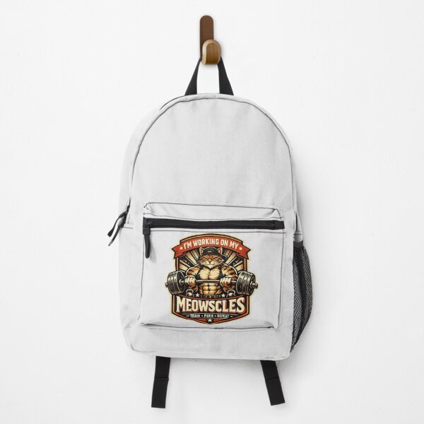 Item preview, Im Working On My Meowscles Cat, Fitness Humor, Funny Workout designed and sold by graphic-genie.