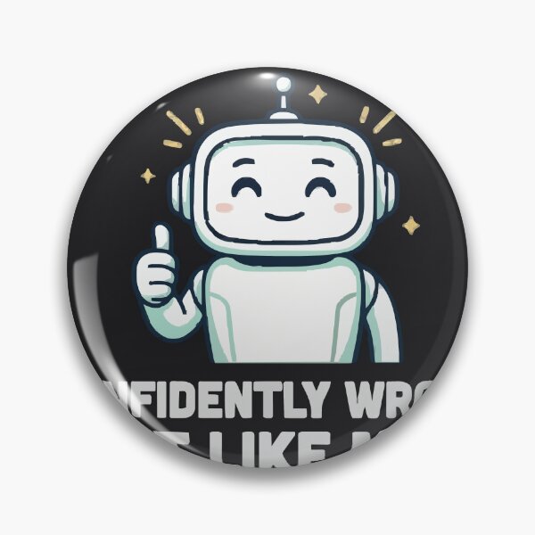 Item preview, Confidently Wrong Just Like My AI Funny Robot designed and sold by Bianca Oltean.