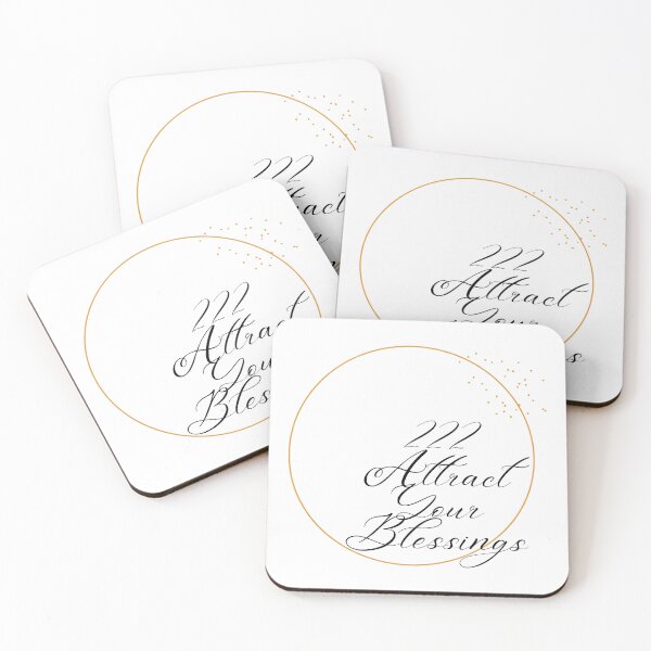 Item preview,  Attract Your Blessings – Angel Number Spiritual Manifestation Typography Design designed and sold by CosmicQuietStudio.