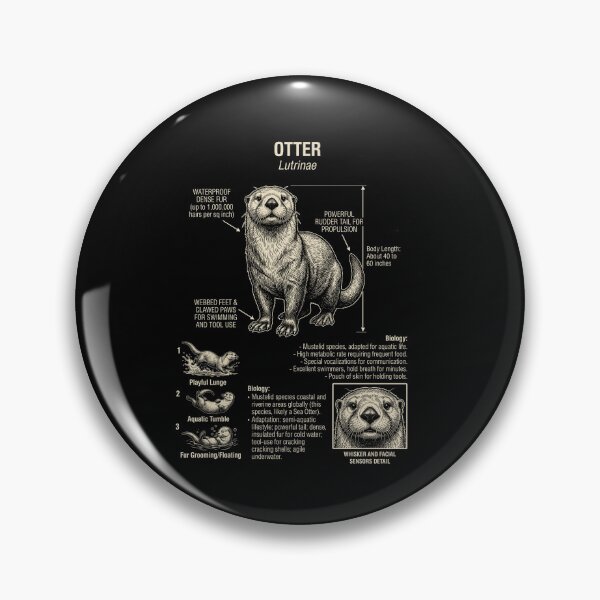 Item preview, Otter Scientific Anatomy Biology Animal Lover designed and sold by Kimberley King Art  King Art.