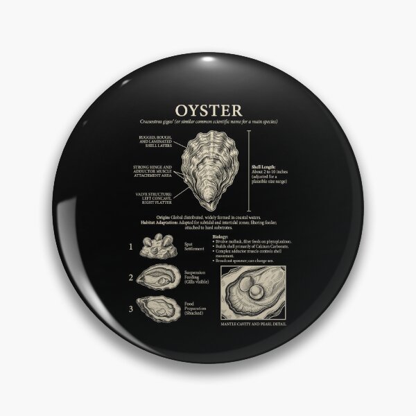 Item preview, Oyster Scientific Anatomy Biology Animal Lover designed and sold by Kimberley King Art  King Art.