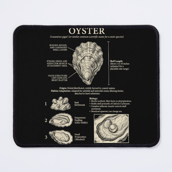 Item preview, Oyster Scientific Anatomy Biology Animal Lover designed and sold by Kimberley King Art  King Art.