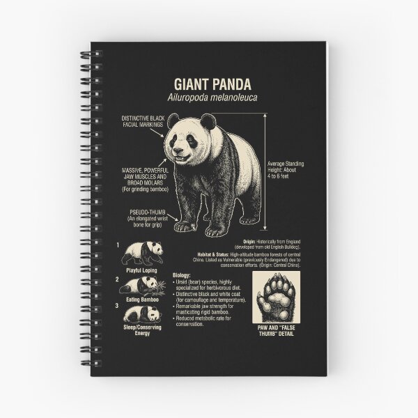Item preview, Panda Scientific Anatomy Biology Animal Lover designed and sold by Kimberley King Art  King Art.