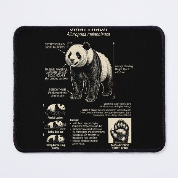 Item preview, Panda Scientific Anatomy Biology Animal Lover designed and sold by Kimberley King Art King Art.
