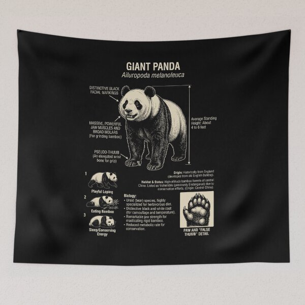 Item preview, Panda Scientific Anatomy Biology Animal Lover designed and sold by Kimberley King Art  King Art.