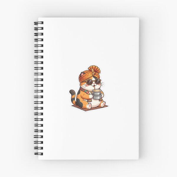 Item preview, Cute Desi Chai Lover Cat with Pheta and Sunglasses Sticker designed and sold by dkdesign26.
