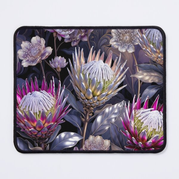 Item preview, Bold Large Protea Floral Illustration Purple designed and sold by IntelliMindDesigns.