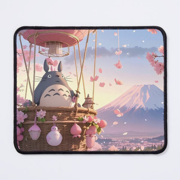 Item preview, Cute kawaii art [[totoros]] -%[ghiblis]%- flying with ballon aways  designed and sold by kuumeiji.