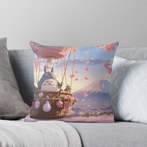 Item preview, Cute kawaii art [[totoros]] -%[ghiblis]%- flying with ballon aways  designed and sold by kuumeiji.