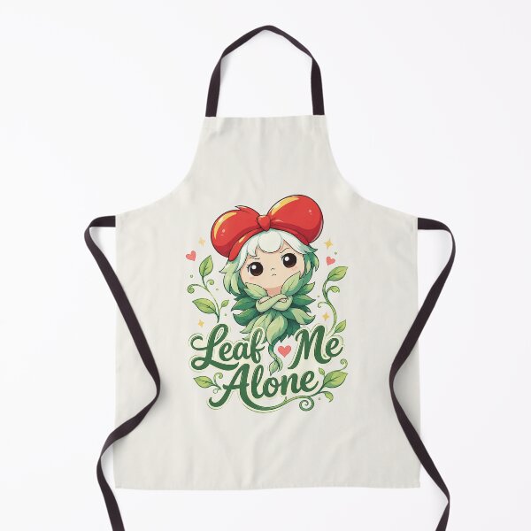 Item preview, Leaf Me Alone - Funny Cute Kawaii Plant Girl designed and sold by BlackSector77.