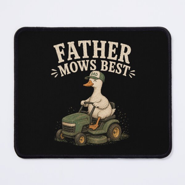 Item preview, Farmer Dad Duck Riding Lawn Mower Vintage Father Humor Art designed and sold by MotivaChic.