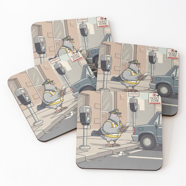 Item preview, Pigeon Parking Enforcement Officer Funny Art designed and sold by PictorialWhimsy.