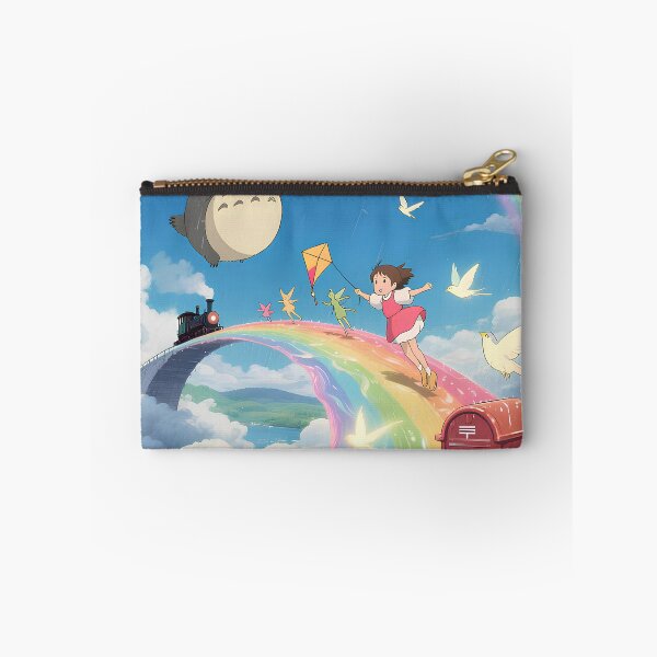 Item preview, Cute kawaii art girl [[totoros]] walk -%[ghiblis]%- rainbow aways  designed and sold by kuumeiji.
